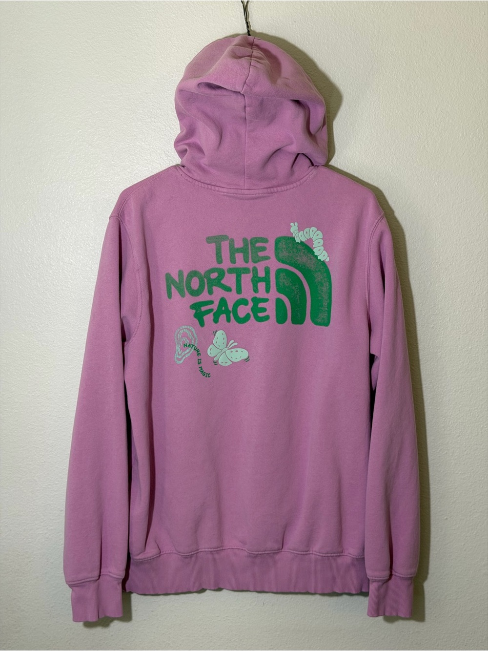 The North Face Nature Is Magic Men’s Sz Medium Pink Green Hoodie Pullover